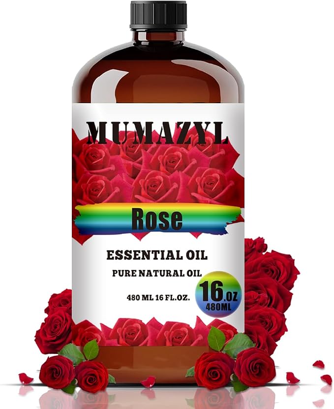 Rose Essential Oil, Rose Oil 16 Fl Oz 480ML by MUMAZYLESSENTIALOIL