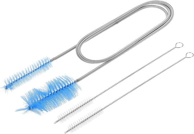 HARFINGTON 3pcs Flexible Long Drain Brush Straw Cleaner Set 35.43" Stainless by HARFINGTON