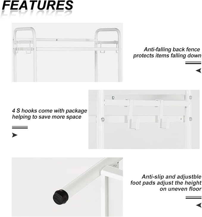 HDANI Storage Shelves, 5-Tier Metal Storage Rack - Image 9