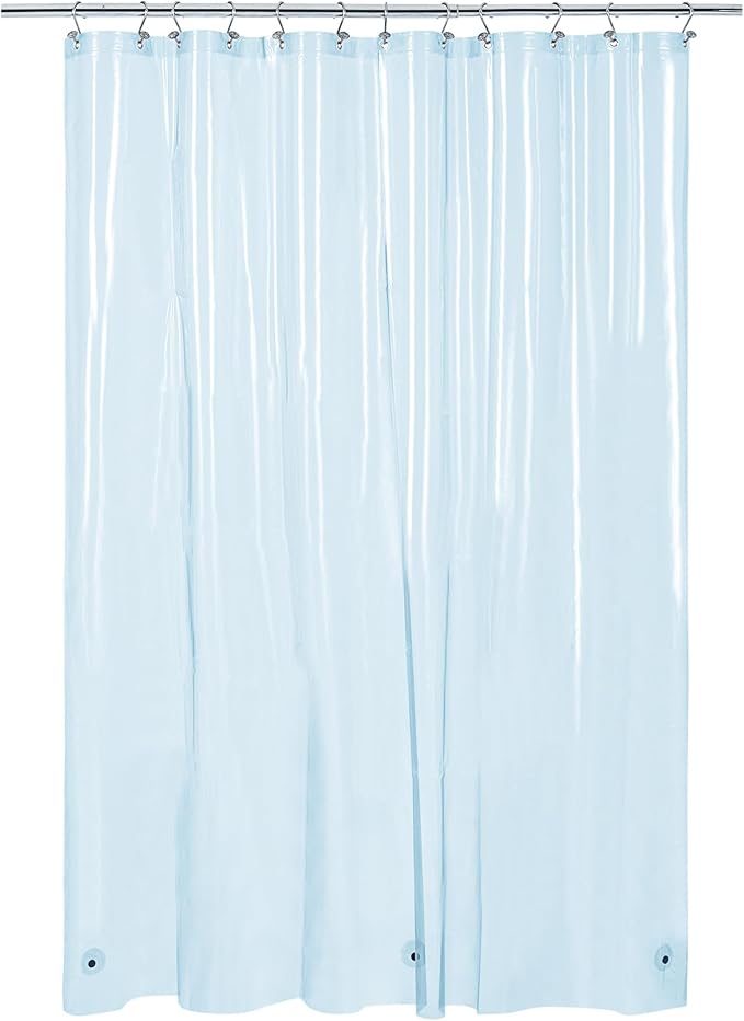 Barossa Design Clear Blue Long Shower Curtain Liner 78" Height - Image 8