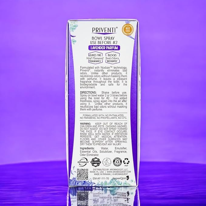 Signature PRIVENTI Toilet Spray, Lavender Parfum Bathroom Spray - Image 7