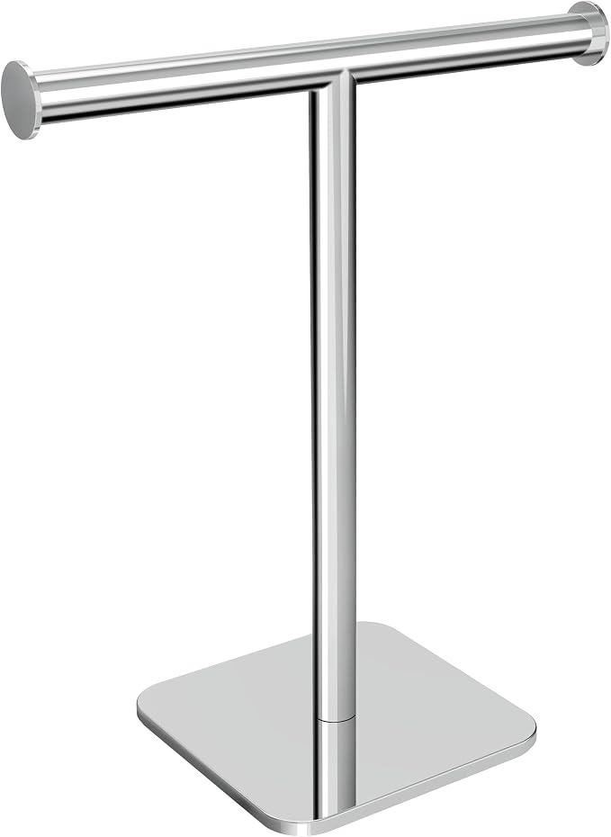 RUACQ T-Shape Hand Towel Holder Stand, Weighted Base Towel Rack, Countertop by Ruacq