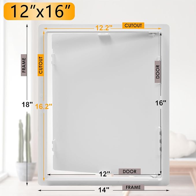 Suteck Plumbing Access Panel for Drywall Ceiling 12 x 16 Inch Reinforced - Image 3
