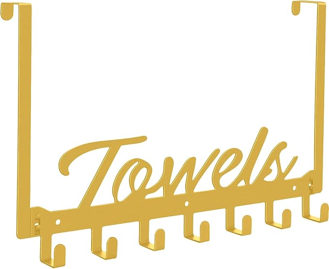 Over The Door Hooks, Heavy Duty Wall Mount Towel Hanger by Azmoncy