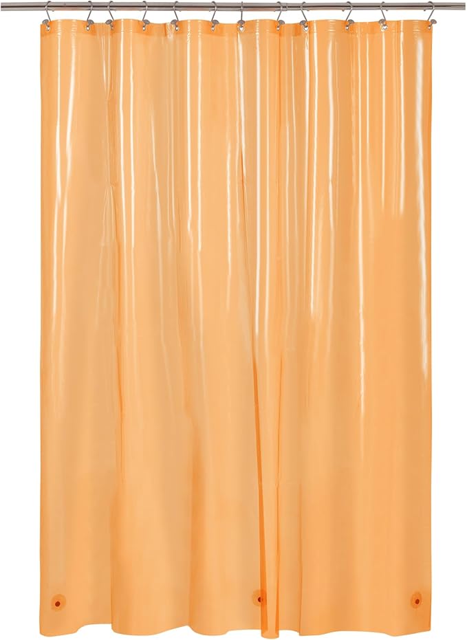 Barossa Design Clear Orange Long Shower Curtain Liner 78" Height - Image 8