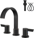 Aolemi Bathroom Faucets 3 Hole, 8 Inch Widespread Waterfall Bathroom Sink Faucet by Aolemi
