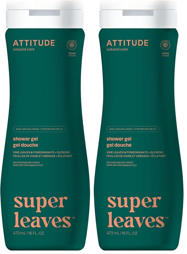 ATTITUDE Body Wash, EWG Verified Shower Gel, Dermatologically Tested, Plant and by ATTITUDE