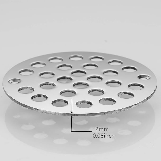 4 Inch Screw-in Shower Strainer Drain Cover Replacement Floor Strainer Floor - Image 3