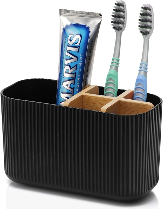 Black Toothbrush Holder by GFWARE