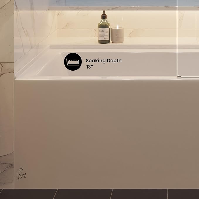 Voltaire 60" X 32" Right-Hand Drain Alcove Bathtub - Image 6