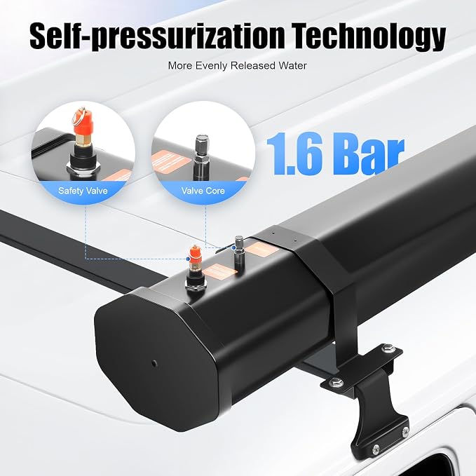Roof Rack Mount Road Shower, 7.9Gallon Pressurized Water Tank - Image 2