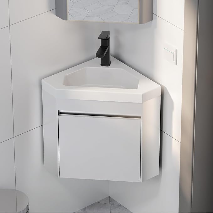 eclife 22" Corner Bathroom Vanity Sink Combo by eclife