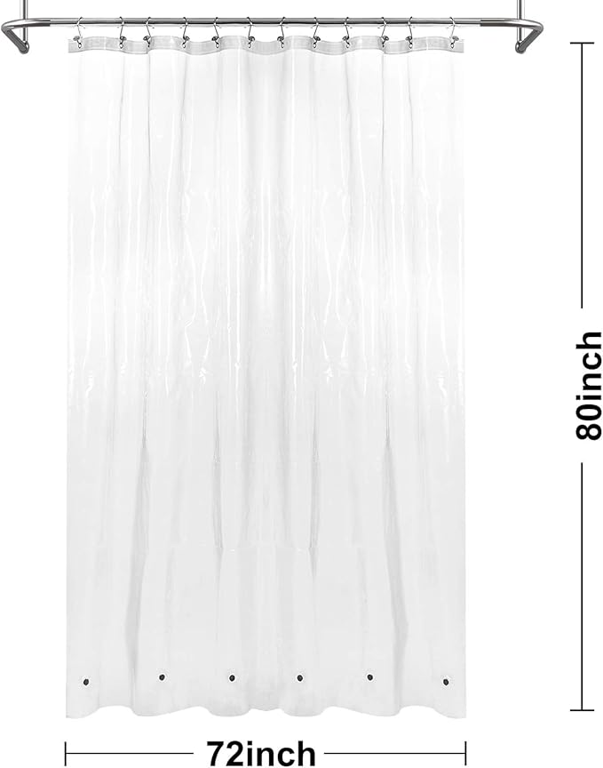 Barossa Design Extra Long Shower Curtain or Liner 72x80-6 Magnets on Bottom - Image 6