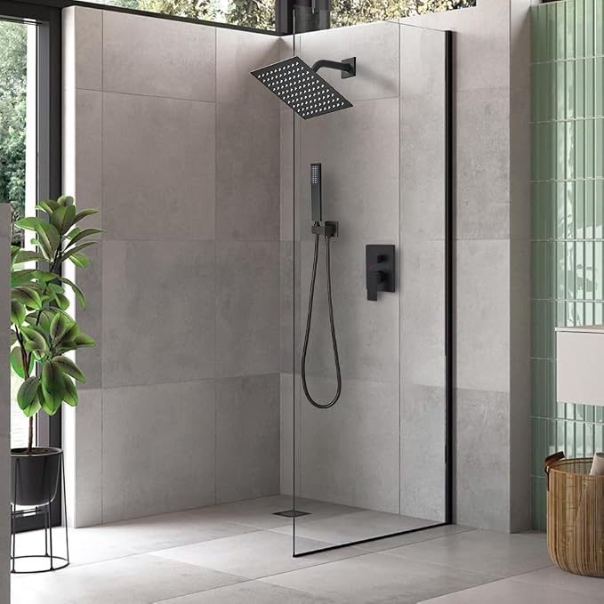 Shower Faucet Set Rain Shower System Matte Black - Image 2
