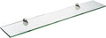 Spancraft Glass P-6x12-Brushed Steel Peacock Glass Shelf, Brushed Steel by Spancraft