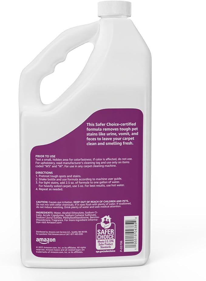 Amazon Basics Pet Stain & Odor Carpet Stain Remover Cleaner, Fresh Scent - Image 2