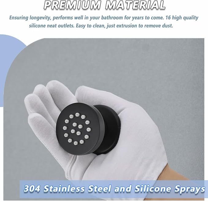 Matte Black Round Shower Faucet Set - Image 5
