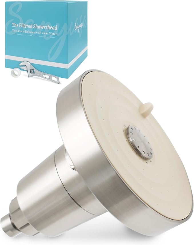 Filtered Shower Head for Hard Water, Removes Chlorine & Heavy Metals, KDF-55 by SANYCASA