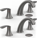 Bathroom Sink Faucet, Faucet for Bathroom Sink, Widespread Gun Grey Bathroom by Unknown