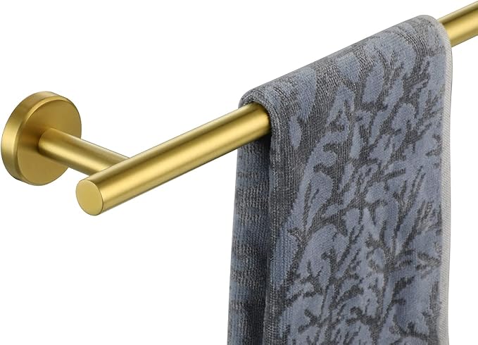 JQK Bathroom Towel Bar, Brushed Gold 12 Inch 304 Stainless Steel Thicken 0.8mm by Homeimprovement