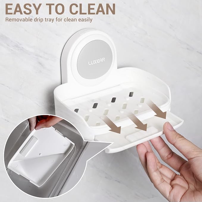 LUXEAR 3 Pack Shower Caddy Suction Cup Set - Image 5