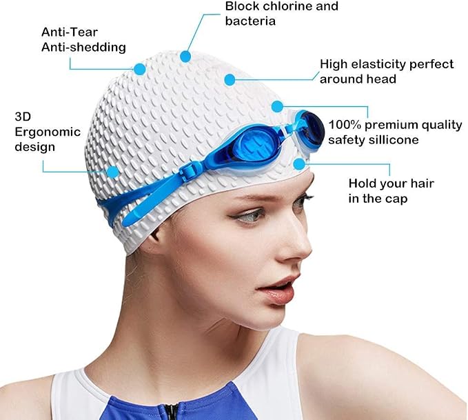 Tripsky Silicone Swim Cap, Comfortable Bathing Cap Ideal - Image 8