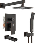 SR SUN RISE 8 Inches All Metal Bathtub Faucet Set Shower System by SRSUNRISE