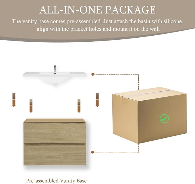 30" Floating Bathroom Vanity - Image 4