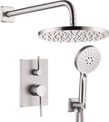 Shower Faucet Mixer Set Includes 10-Inch Rained Shower Head, 3-Setting Handheld by AONEON
