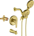 L829-3 Brushed Gold Shower Faucet Set by SHAMANDA