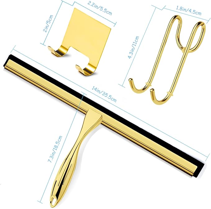 Shower Squeegee for Glass Doors, 14 Inches Bathroom Squeegee - Image 2