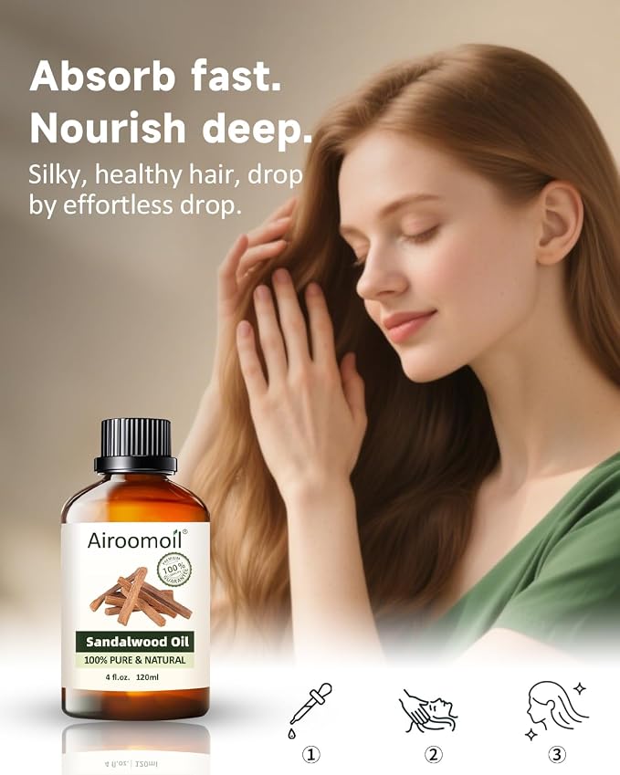 Pure Sandalwood Essential Oil, 100% Natural Sandalwood Essential Oil, Premium - Image 6