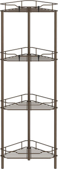 4 Tier Floor Standing Corner Shower Caddy Organizer Shelf by HuggieGems