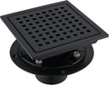 4 Inch Square Shower Floor Drain, Stainless Steel Black Shower Drain Kit by TRJIKAG