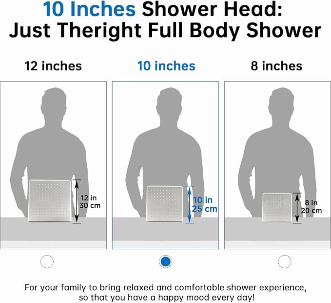 G-Promise All Metal 10 Inches Rain Shower Head - Image 5