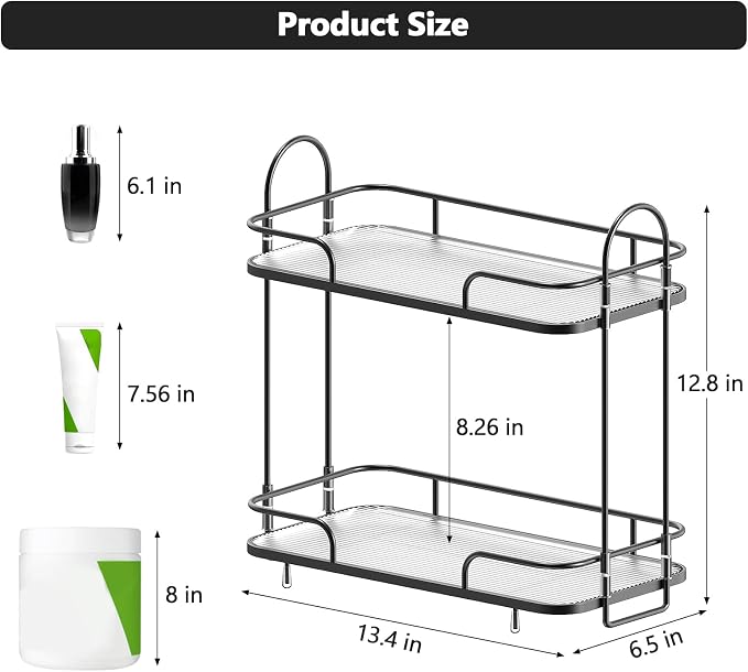 FOLLOWIN 2 Tier Bathroom Counter Organizers and Storage, Make Up Organizers - Image 3
