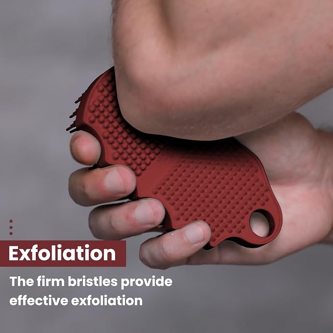 Silicone Body Scrubber Silver-Infused Dual-Sided 3-in-1 - Image 4