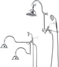Bagnolux Solid Brass 6" High Pressure Rain Shower Head Combo by BAGNOLUX