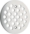 Round 4.25 Inch Screw-in Shower Drainer Cover Replacement 304 Stainless Steel by Genpe
