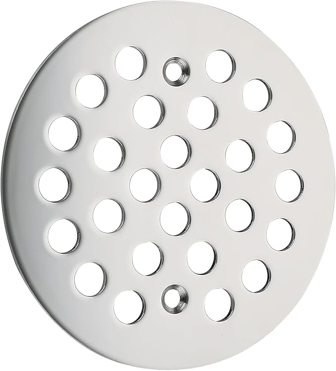 Round 4.25 Inch Screw-in Shower Drainer Cover Replacement 304 Stainless Steel by Genpe