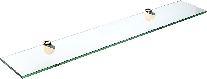 Spancraft Glass P-6x21-Brass Peacock Glass Shelf by Spancraft