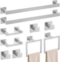 TURS 10-Piece Bathroom Hardware Accessories Set Brushed Nickel Towel Bar Holder by TURS