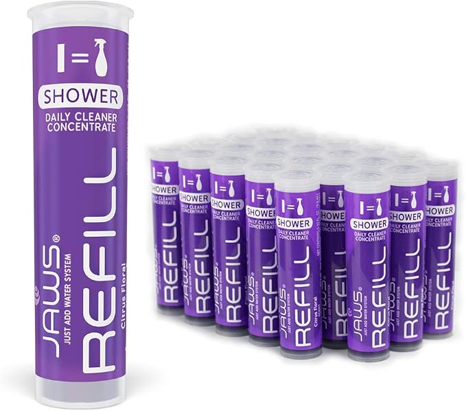 JAWS Shower Cleaner Refill Pods. Box of 24. Refillable Cleaning Supplies. by JAWS