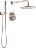 Delta Modern 14 Series Round Rain Shower System Faucet Set, Rainfall Brushed by DeltaFaucet