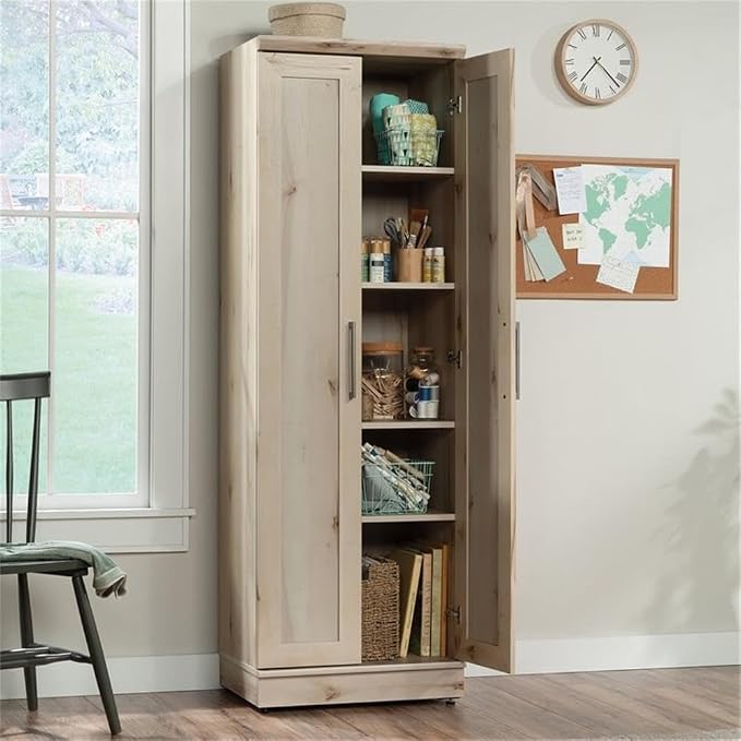Sauder HomePlus Two Door Storage Cabinet/Pantry Cabinet, Pacific Maple Finish - Image 10
