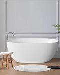 Stone Resin Freestanding Bathtubs, Soklawah 55" Solid Surface Luxury Soaking Tub by Unknown