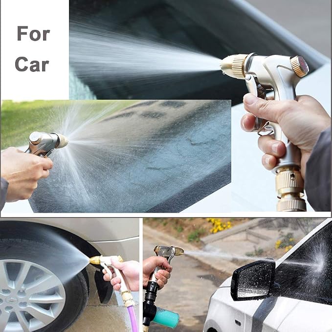 FANHAO Upgraded Garden Hose Nozzle Sprayer, 100% Heavy Duty Metal Handheld - Image 6