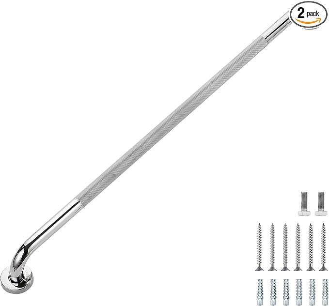 Grab Bars for Shower, 2 Pack 36-Inch Anti Slip Shower Handles for Elderly by RavinteHardware