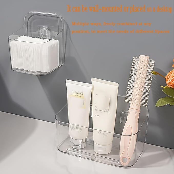 Adhesive Wall Mount Organizer Box, Acrylic Shelves - Image 7