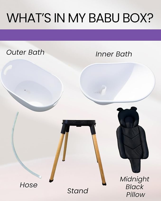 Luxury Baby Bathtub with Wooden Stand – 3-Stage Convertible, Ergonomic & - Image 6
